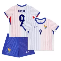 Frankrike Giroud 9 Fotbollströja Barn Borta EM 2024 Frankrike Giroud 9 Fotbollströja Barn Borta EM 2024