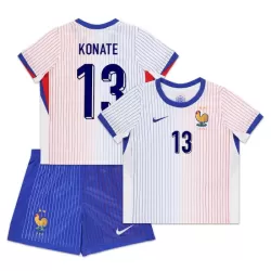 Frankrike Konate 13 Fotbollströja Barn Borta EM 2024 Frankrike Konate 13 Fotbollströja Barn Borta EM 2024