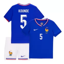 Frankrike Kounde 5 Fotbollströja Barn Hemma EM 2024 Frankrike Kounde 5 Fotbollströja Barn Hemma EM 2024