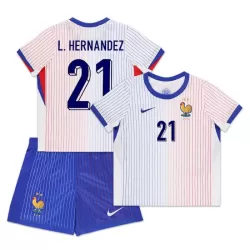 Frankrike L. Hernandez 21 Fotbollströja Barn Borta EM 2024 Frankrike L. Hernandez 21 Fotbollströja Barn Borta EM 2024