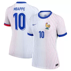 Frankrike Mbappé 10 Fotbollströja Dam Borta EM 2024 Frankrike Mbappé 10 Fotbollströja Dam Borta EM 2024