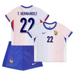 Frankrike T. Hernandez 22 Fotbollströja Barn Borta EM 2024 Frankrike T. Hernandez 22 Fotbollströja Barn Borta EM 2024