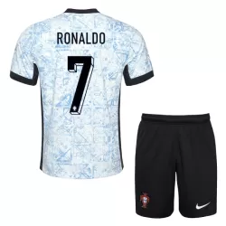 Portugal Ronaldo 7 Fotbollströja Barn Borta EM 2024 Portugal Ronaldo 7 Fotbollströja Barn Borta EM 2024