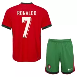 Portugal Ronaldo 7 Fotbollströja Barn Hemma EM 2024 Portugal Ronaldo 7 Fotbollströja Barn Hemma EM 2024
