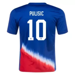 USA Pulisic 10 Fotbollströja Borta 2024 USA Pulisic 10 Fotbollströja Borta 2024