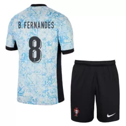 Portugal Bruno Fernandes 8 Fotbollströja Barn Borta EM 2024 Portugal Bruno Fernandes 8 Fotbollströja Barn Borta EM 2024