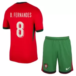 Portugal Bruno Fernandes 8 Fotbollströja Barn Hemma EM 2024 Portugal Bruno Fernandes 8 Fotbollströja Barn Hemma EM 2024