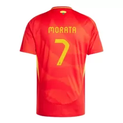 Spanien Alvaro Morata 7 Fotbollströja Hemma EM 2024 Spanien Alvaro Morata 7 Fotbollströja Hemma EM 2024