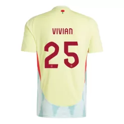 Spanien Dani Vivian 25 Fotbollströja Borta EM 2024 Spanien Dani Vivian 25 Fotbollströja Borta EM 2024