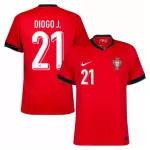 Portugal Diogo J. 21 Fotbollströja Hemma EM 2024