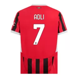 AC Milan Adli 7 Fotbollströja Hemma 2024/25 AC Milan Adli 7 Fotbollströja Hemma 2024/25