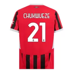 AC Milan Chukwueze 21 Fotbollströja Hemma 2024/25 AC Milan Chukwueze 21 Fotbollströja Hemma 2024/25