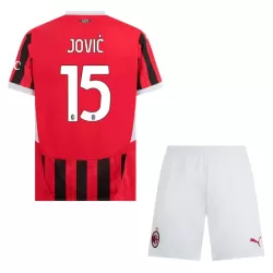 AC Milan Jovic 15 Fotbollströja Barn Hemma 2024/25 AC Milan Jovic 15 Fotbollströja Barn Hemma 2024/25