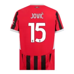 AC Milan Jovic 15 Fotbollströja Hemma 2024/25 AC Milan Jovic 15 Fotbollströja Hemma 2024/25