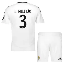 Real Madrid E. Militão 3 Fotbollströja Barn Hemma 2024/25 Real Madrid E. Militão 3 Fotbollströja Barn Hemma 2024/25