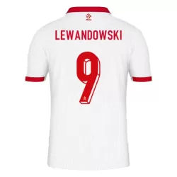 Polen Lewandowski 9 Fotbollströja Hemma EM 2024 Polen Lewandowski 9 Fotbollströja Hemma EM 2024