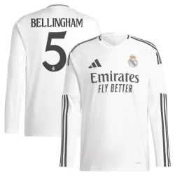 Real Madrid Bellingham 5 Fotbollströja Hemma 2024/25 Långärmad Real Madrid Bellingham 5 Fotbollströja Hemma 2024/25 Långärmad