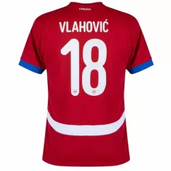 Serbien Vlahovic 18 Fotbollströja Hemma EM 2024 Serbien Vlahovic 18 Fotbollströja Hemma EM 2024