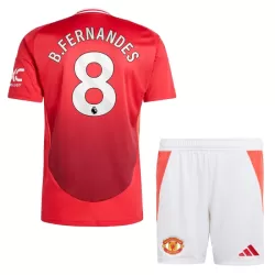 Manchester United Bruno Fernandes 8 Fotbollströja Barn Hemma 2024/25 Manchester United Bruno Fernandes 8 Fotbollströja Barn Hemma 2024/25