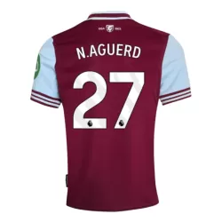 West Ham United N. Aguerd 27 Fotbollströja Hemma 2024/25 West Ham United N. Aguerd 27 Fotbollströja Hemma 2024/25