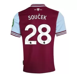 West Ham United Soucek 28 Fotbollströja Hemma 2024/25 West Ham United Soucek 28 Fotbollströja Hemma 2024/25