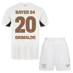 Bayer Leverkusen Alejandro Grimaldo 20 Fotbollströja Barn Borta 2024/25 Bayer Leverkusen Alejandro Grimaldo 20 Fotbollströja Barn Borta 2024/25