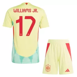 Spanien Williams JR 17 Fotbollströja Barn Borta EM 2024 Spanien Williams JR 17 Fotbollströja Barn Borta EM 2024