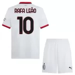 AC Milan Rafael Leao 10 Fotbollströja Barn Borta 2024/25