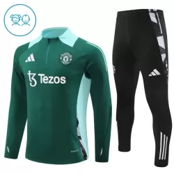 Manchester United Träningströjasats Quarter-Zip Barn 2024/25 Grön Manchester United Träningströjasats Quarter-Zip Barn 2024/25 Grön