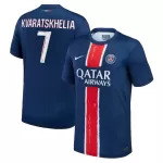 Paris Saint-Germain Kvaratskhelia 7 Fotbollströja Hemma 2024/25