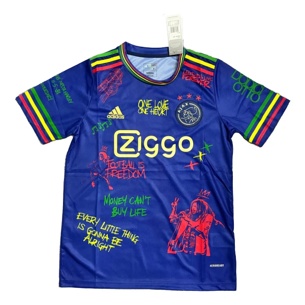 Ajax Amsterdam x Bob Marley Fotbollströja 2024/25 Blå Ajax Amsterdam x Bob Marley Fotbollströja 2024/25 Blå