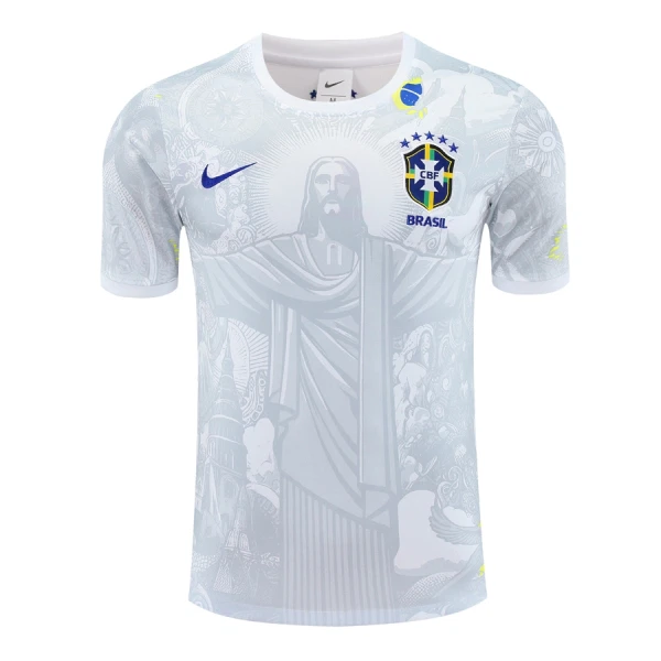 Brasilien Fotbollströja 2024/25 Vit - Speciell Brasilien Fotbollströja 2024/25 Vit - Speciell