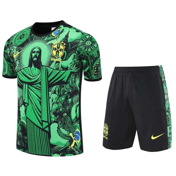 Brasilien Fotbollströja Barn 2024/25 Grön - Speciell Brasilien Fotbollströja Barn 2024/25 Grön - Speciell