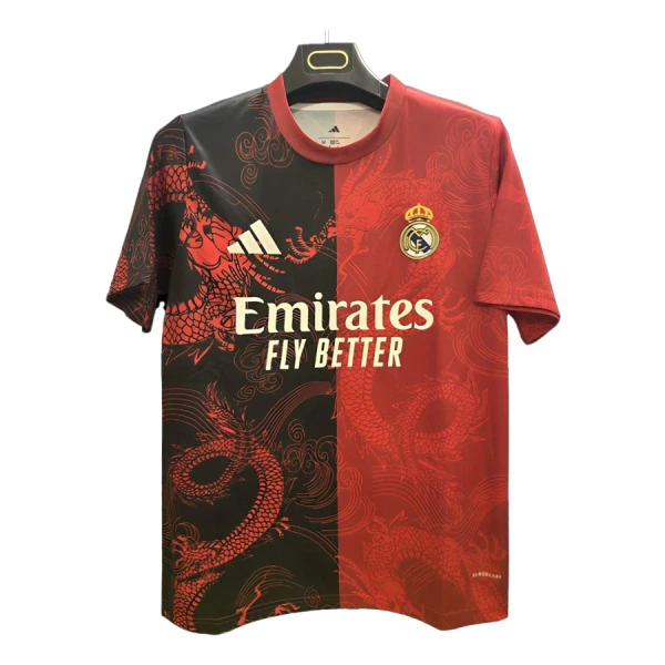 Real Madrid Fotbollströja 2024/25 Dragon Röd Real Madrid Fotbollströja 2024/25 Dragon Röd