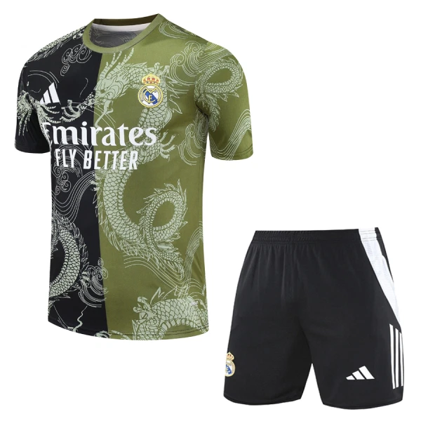 Real Madrid Fotbollströja Barn 2024/25 Dragon Grön Real Madrid Fotbollströja Barn 2024/25 Dragon Grön