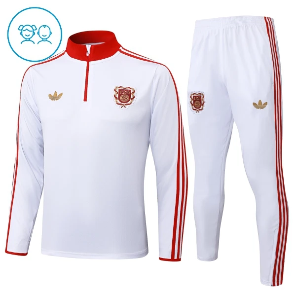 FC Bayern München Träningströjasats Quarter-Zip Barn 2024/25 Vit FC Bayern München Träningströjasats Quarter-Zip Barn 2024/25 Vit