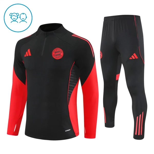 FC Bayern München Träningströjasats Quarter-Zip Barn 2025/26 Svart FC Bayern München Träningströjasats Quarter-Zip Barn 2025/26 Svart