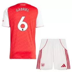 Arsenal Gabriel 6 Fotbollströja Barn Hemma 2025/26