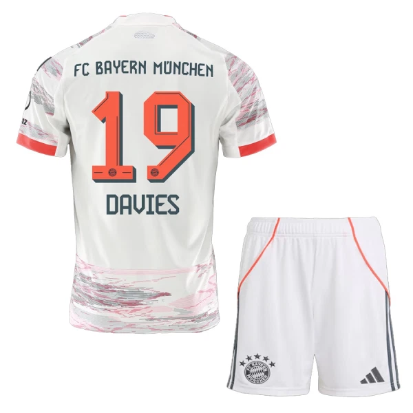 FC Bayern München Alphonso Davies 19 Fotbollströja Barn Borta 2025/26 FC Bayern München Alphonso Davies 19 Fotbollströja Barn Borta 2025/26