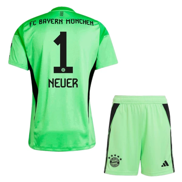 FC Bayern München Neuer 1 Målvakt Fotbollströja Barn 2025/26 Grön FC Bayern München Neuer 1 Målvakt Fotbollströja Barn 2025/26 Grön