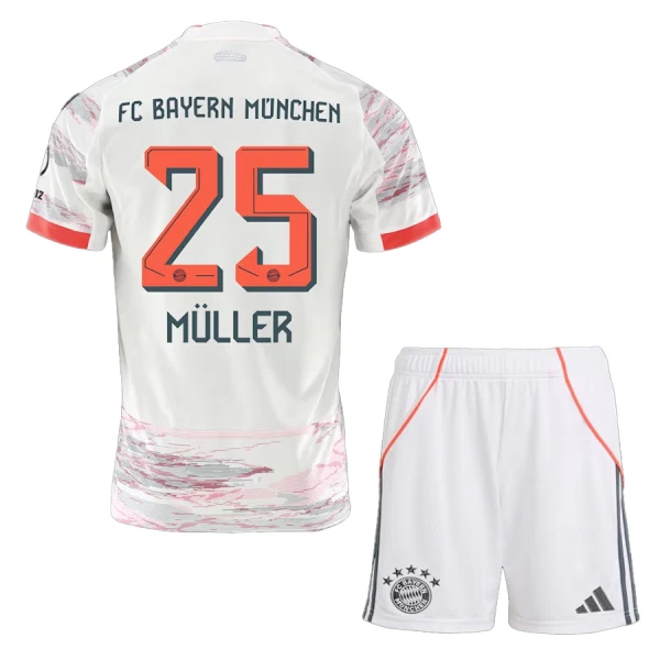 FC Bayern München Thomas Müller 25 Fotbollströja Barn Borta 2025/26 FC Bayern München Thomas Müller 25 Fotbollströja Barn Borta 2025/26