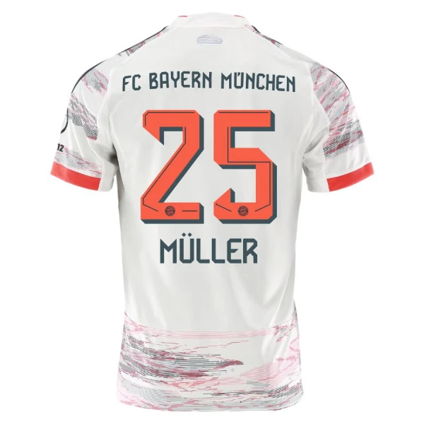 FC Bayern München Thomas Müller 25 Fotbollströja Borta 2025/26 FC Bayern München Thomas Müller 25 Fotbollströja Borta 2025/26