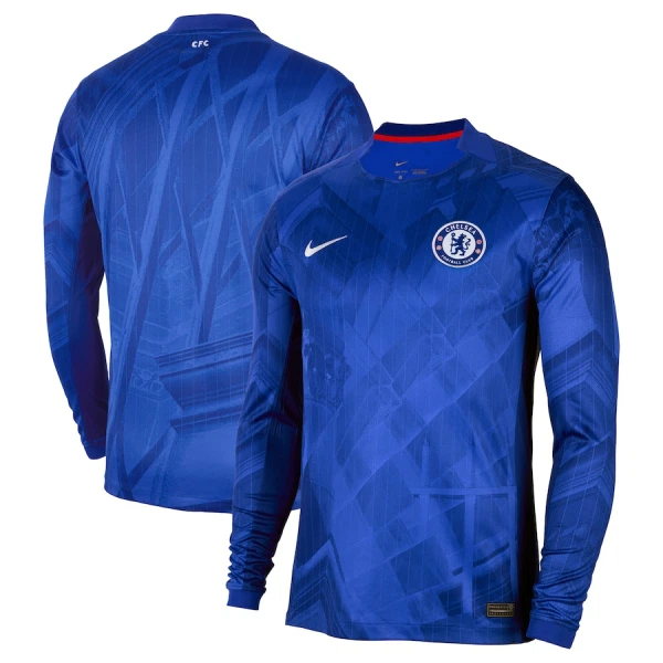 Chelsea Fotbollströja Hemma 2025/26 Långärmad Chelsea Fotbollströja Hemma 2025/26 Långärmad