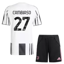 Juventus Cambiaso 27 Fotbollströja Barn Hemma 2025/26 Juventus Cambiaso 27 Fotbollströja Barn Hemma 2025/26