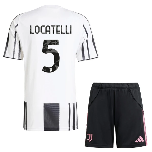 Juventus Locatelli 5 Fotbollströja Barn Hemma 2025/26 Juventus Locatelli 5 Fotbollströja Barn Hemma 2025/26