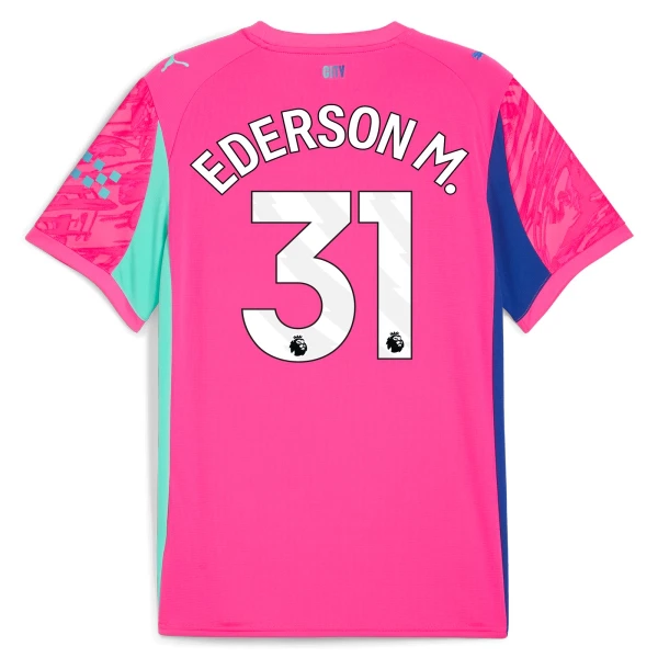 Manchester City Ederson M. 31 Målvakt Fotbollströja 2025/26 Rosa Manchester City Ederson M. 31 Målvakt Fotbollströja 2025/26 Rosa