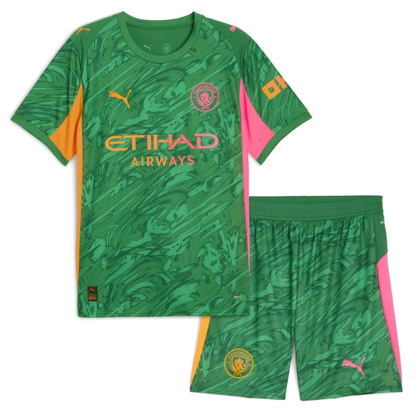Manchester City Ederson M. 31 Målvakt Fotbollströja Barn 2025/26 Grön