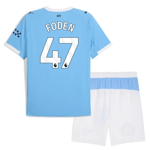 Manchester City Foden 47 Fotbollströja Barn Hemma 2025/26 Manchester City Foden 47 Fotbollströja Barn Hemma 2025/26