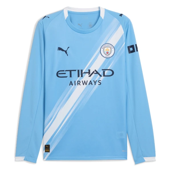 Manchester City Fotbollströja Hemma 2025/26 Långärmad Manchester City Fotbollströja Hemma 2025/26 Långärmad
