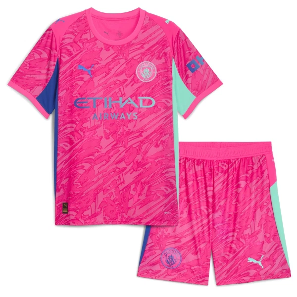 Manchester City Målvakt Fotbollströja Barn 2025/26 Rosa Manchester City Målvakt Fotbollströja Barn 2025/26 Rosa